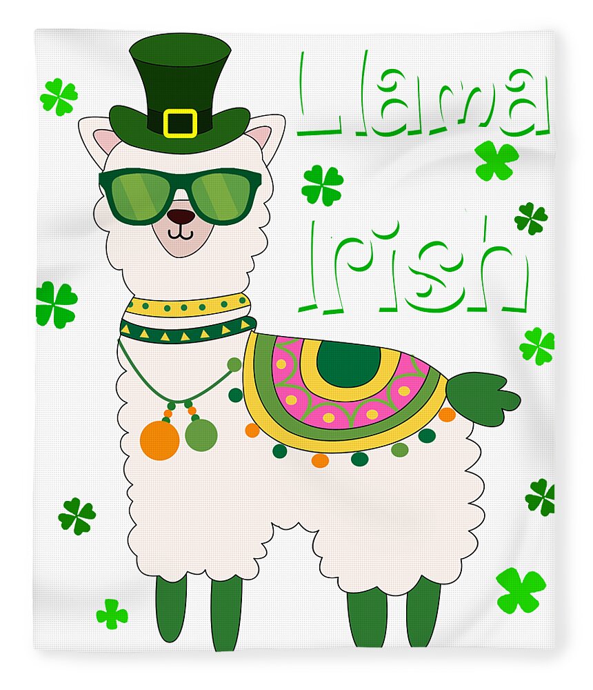 60x80 inch Happy St Patrick's Day Irish Fleece Blanket Funny Gift for Lovers 